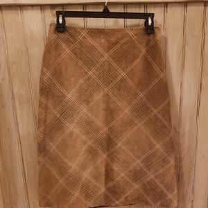 Brandon Thomas Suede Leather Skirt Size 4